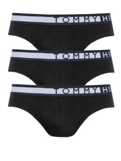 Pánske nohavičky 3PACK UM0UM01227 Čierna s bielou - Tommy Hilfiger