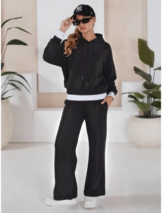Dámska tepláková súprava SANELIS black FashionStreet AY0984 Dámska tepláková súprava SANELIS black FashionStreet AY0984