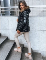Dámska prešívaná zimná bunda s kapucňou MIRIAL čierna FashionStreet TY3769 Dámska prešívaná zimná bunda s kapucňou MIRIAL čierna FashionStreet TY3769