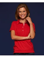 Daiber JN 969 Dámske piqué polo „Plain“ 02.0969 červená/červená/biela Daiber JN 969 Dámske piqué polo „Plain“ 02.0969 červená/červená/biela
