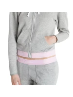 Mikina s kapucňou QS5667E šedá a ružová - Calvin Klein