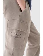 Spodnie Chłopięce Dresowe Joggery 4FJWAW24TTROM760-26S Szare