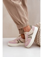 Sneakersy Damskie Z Plecionką Na Platformie Multikolor Lesida