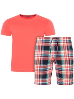 Pánske pyžamo 500001 378 koralové s kočíkom - Jockey