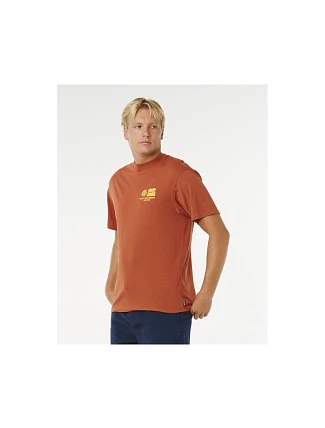 Pánske tričko RIP CURL Pacific Rinse Glass Off Tee, hnedé