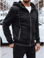 Pánska zateplená mikina na zips čierna FashionStreet BX5627