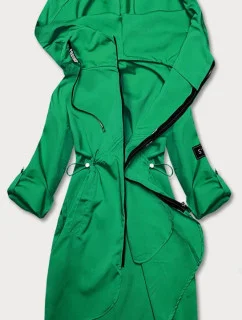 Tenký zelený dámsky prehoz cez oblečenie s kapucňou (B8118-82)