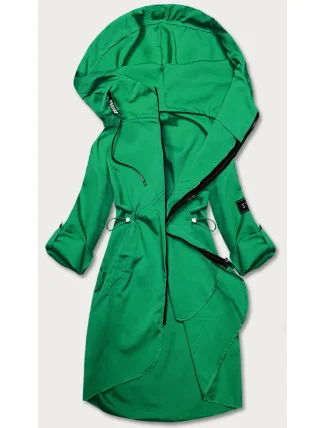 Tenký zelený dámsky prehoz cez oblečenie s kapucňou (B8118-82) Tenký zelený dámsky prehoz cez oblečenie s kapucňou (B8118-82)