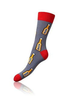 Darčeková krabica zábavných bláznivých ponožiek 4 páry CRAZY SOCKS BOX - BELLINDA - modrá