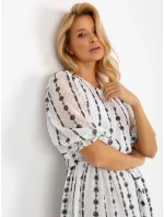 Dámske šaty LK SK 508963 1.38 Biela s čiernou - Lakerta