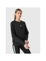 4F Juniorská dievčenská mikina z organickej bavlny bez kapucne