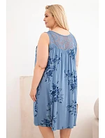 Dámske plus veľkosť viskózové šaty s kvetmi a čipkou Top Denim
