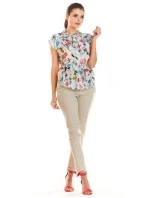 Dámska blúzka M194 Ecru s kvetmi - Infinite You