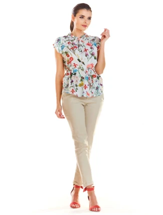 Dámska blúzka M194 Ecru s kvetmi - Infinite You