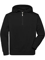 Daiber JN 839 Pracovná mikina z bio bavlny, s kapucňou, zips „1/4“ 02.0839 čierna Daiber JN 839 Pracovná mikina z bio bavlny, s kapucňou, zips „1/4“ 02.0839 čierna
