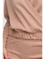 B292 Zavinovacie tričko - mocca