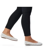 Pohodlná kožená poltopánka Rieker W RKR649 white