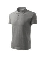 Pánske tričko Pique Polo tmavo šedé