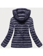 Tmavo modrá dámska bunda s kapucňou (23032) Tmavo modrá dámska bunda s kapucňou (23032)