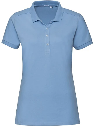 Russell Athletic 566F Dámske elastické polo tričko z piké 10.566F sky Russell Athletic 566F Dámske elastické polo tričko z piké 10.566F sky