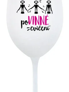 POVINNÉ CVIČENÍ - bordó sklenice na víno 350 ml