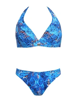 Dámske dvojdielne plavky Bora Bora 8 S115 BR8-2 Tmavomodrý vzor - Self