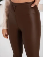 Dámske čokoládové voskované nohavice VALENTIS FashionStreet UY1559