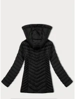 Dámska ľahko zateplená prešívaná bunda plus size J Style black (16M9265-392)