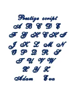 Názov výšivky Prestige script