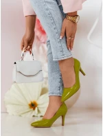 Dámske čižmy na podpätku CRANTIK green FashionStreet ZY0747
