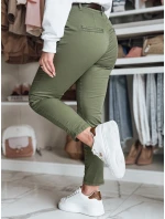 Dámske nohavice chinos s opaskom LINESKA khaki FashionStreet UY2575