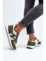 Sneakersy Damskie Z Eko Skóry Zielone Kaimans