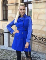 Svetlo modrý tenký kabát z rôznych spojených materiálov (YR2027)