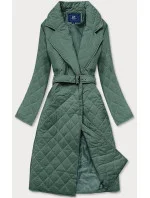 Zelená prešívaná bunda s golierom (AG8-8010)