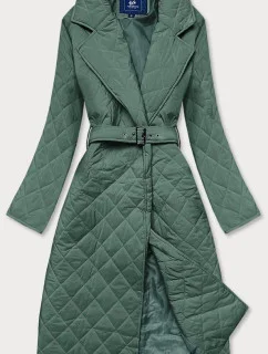 Zelená prešívaná bunda s golierom (AG8-8010)