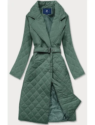 Zelená prešívaná bunda s golierom (AG8-8010)