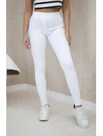 Džínsové nohavice biele