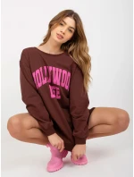 Mikina VI BL 3102.01P hnedá a ružová