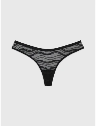 Dámske tangá 000QD3971E UB1 Black - Calvin Klein