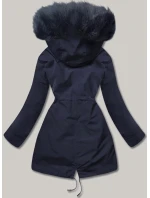 Dámska teplá zimná bunda Navy Blue/Ecru/Green (w629big)