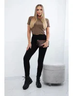 Bavlnené nohavice so zadnými vreckami čierne