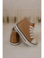 Dziecięce Trampki Wysokie Różowe Złoto Catrina