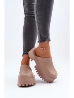 Damskie Klapki Na Masywnej Podeszwie Big Star NN274016 Beżowe