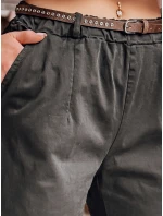Dámske nohavice chinos s opaskom RELCIX black FashionStreet UY2584