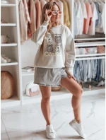 Dámska nadrozmerná mikina s medvedíkmi MISOBEARS sivá FashionStreet BY1436 Dámska nadrozmerná mikina s medvedíkmi MISOBEARS sivá FashionStreet BY1436