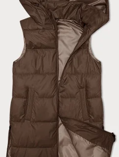 Hnedá dámska prešívaná vesta S'West (B8223-14)
