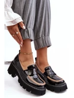 Skórzane Damskie Mokasyny D&A MR870-32 Czarne