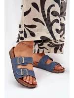 Dámske papuče na korkovej platforme s prackami Dark Denim Vesina Dámske papuče na korkovej platforme s prackami Dark Denim Vesina