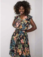 Šaty DHJ SK 13198.27 čierna a zelená