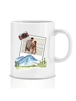 Personalizovaný klasický biely keramický hrnček s objemom 300 ml s polaroidovou fotografiou z dovolenky Personalizovaný klasický biely keramický hrnček s objemom 300 ml s polaroidovou fotografiou z dovolenky